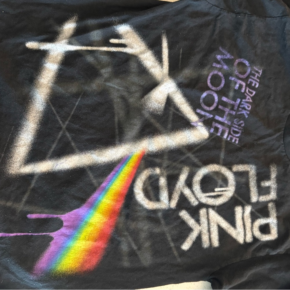 Pink Floyd Kids Tee - Black with Rainbow Graphic